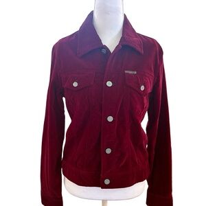 Calvin Klein Women's Burgundy Suede Jacket